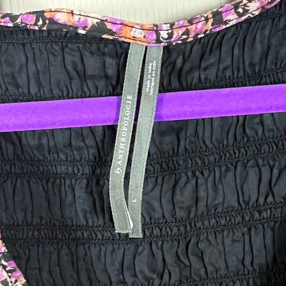 Anthropologie The Peregrine Purple Motif Floral Sleeveless Dress - Picture 5 of 5